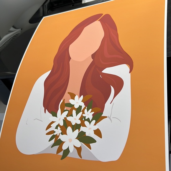 Wall Art Boho Woman Print Illustration Unframed - Picture 11 of 14